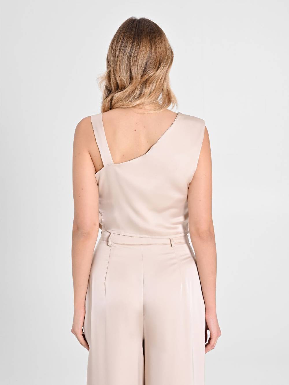 Rinascimento Top in Satin Beige Negozio