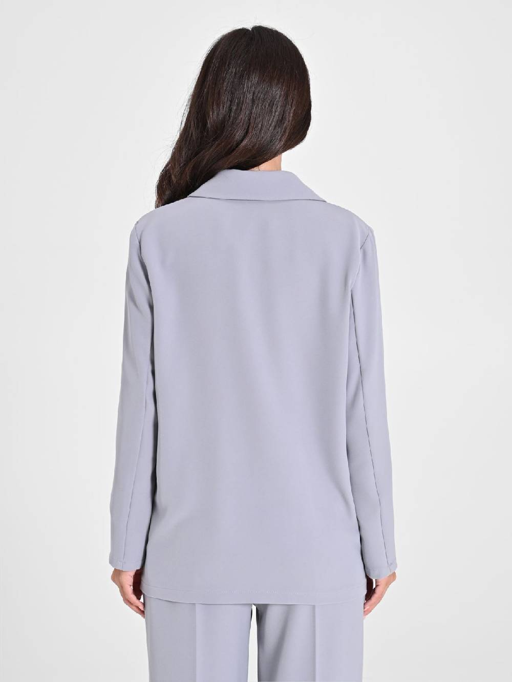 Rinascimento Giacca Grigia in Crepe Moda
