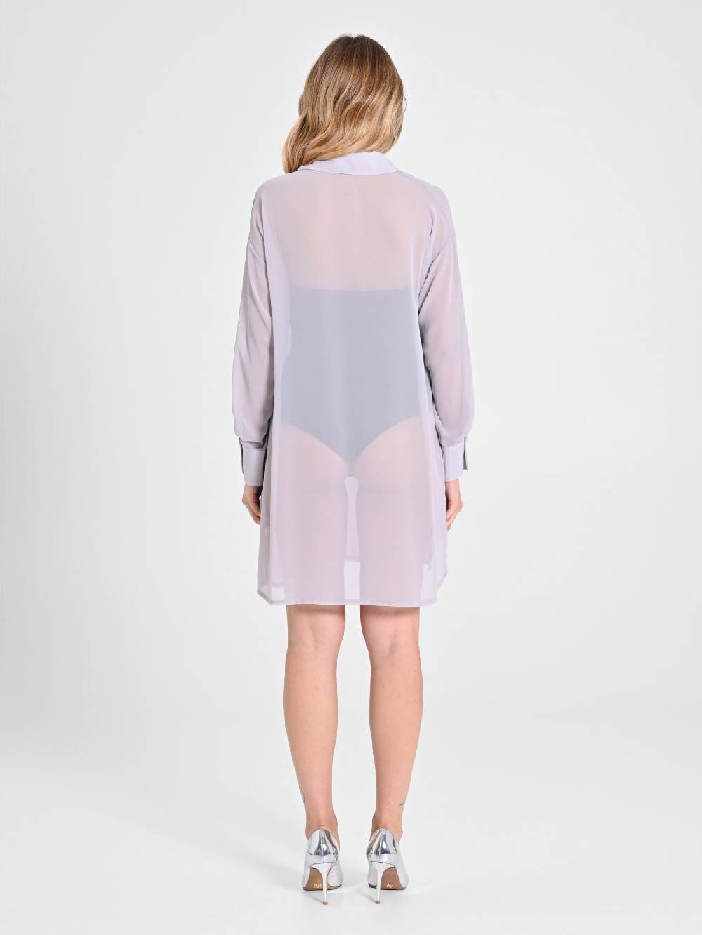 Rinascimento Camicia Lunga in Crepe Georgette Sconto di tempo limitato