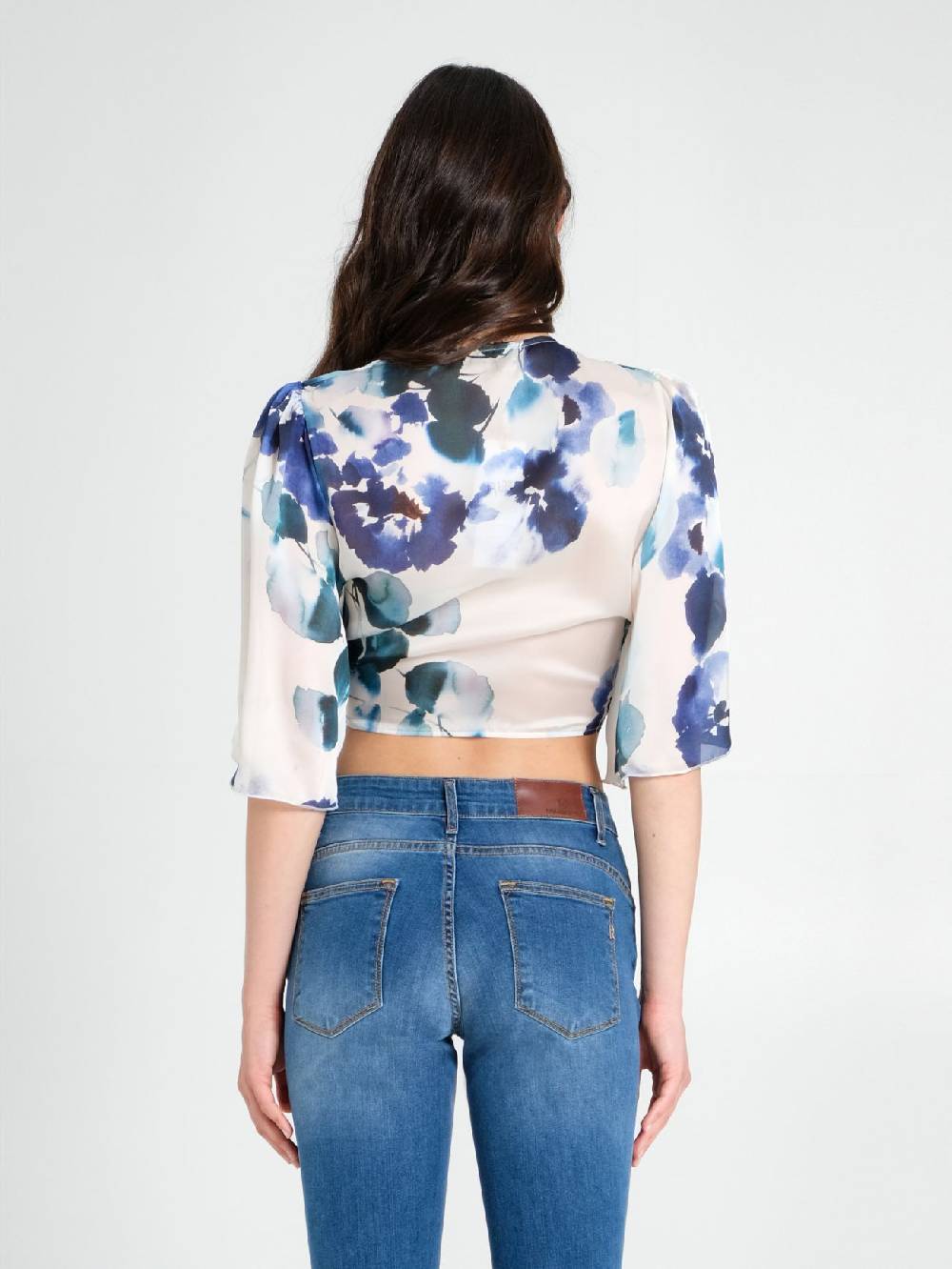 Rinascimento Blusa Incrociata Stampa Floreale Grande vendita