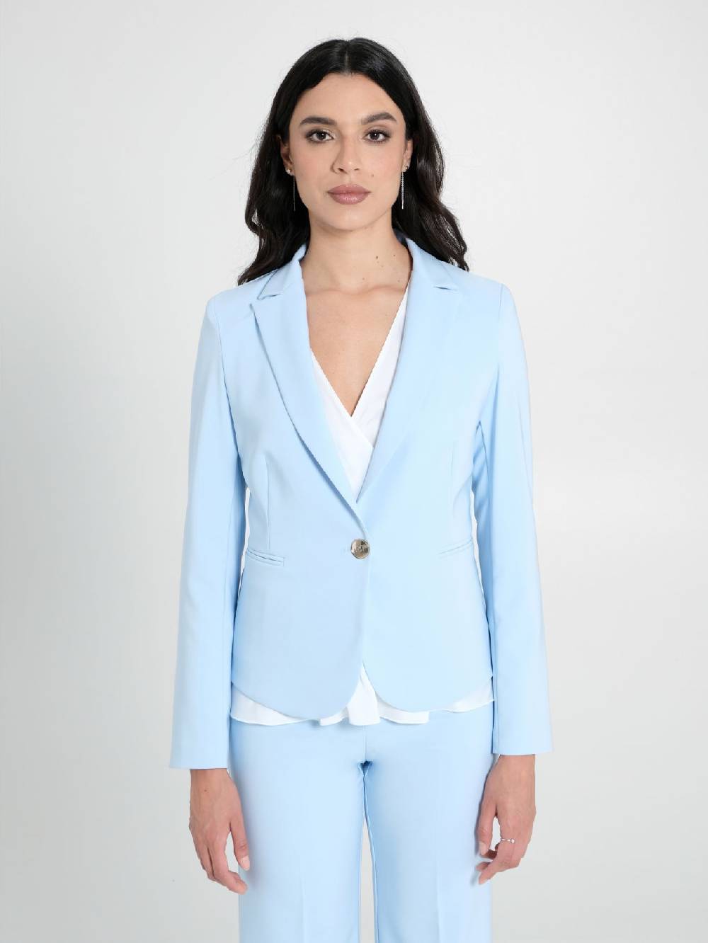Rinascimento Giacca in Tessuto Tecnico Azzurro Donna Shopping online