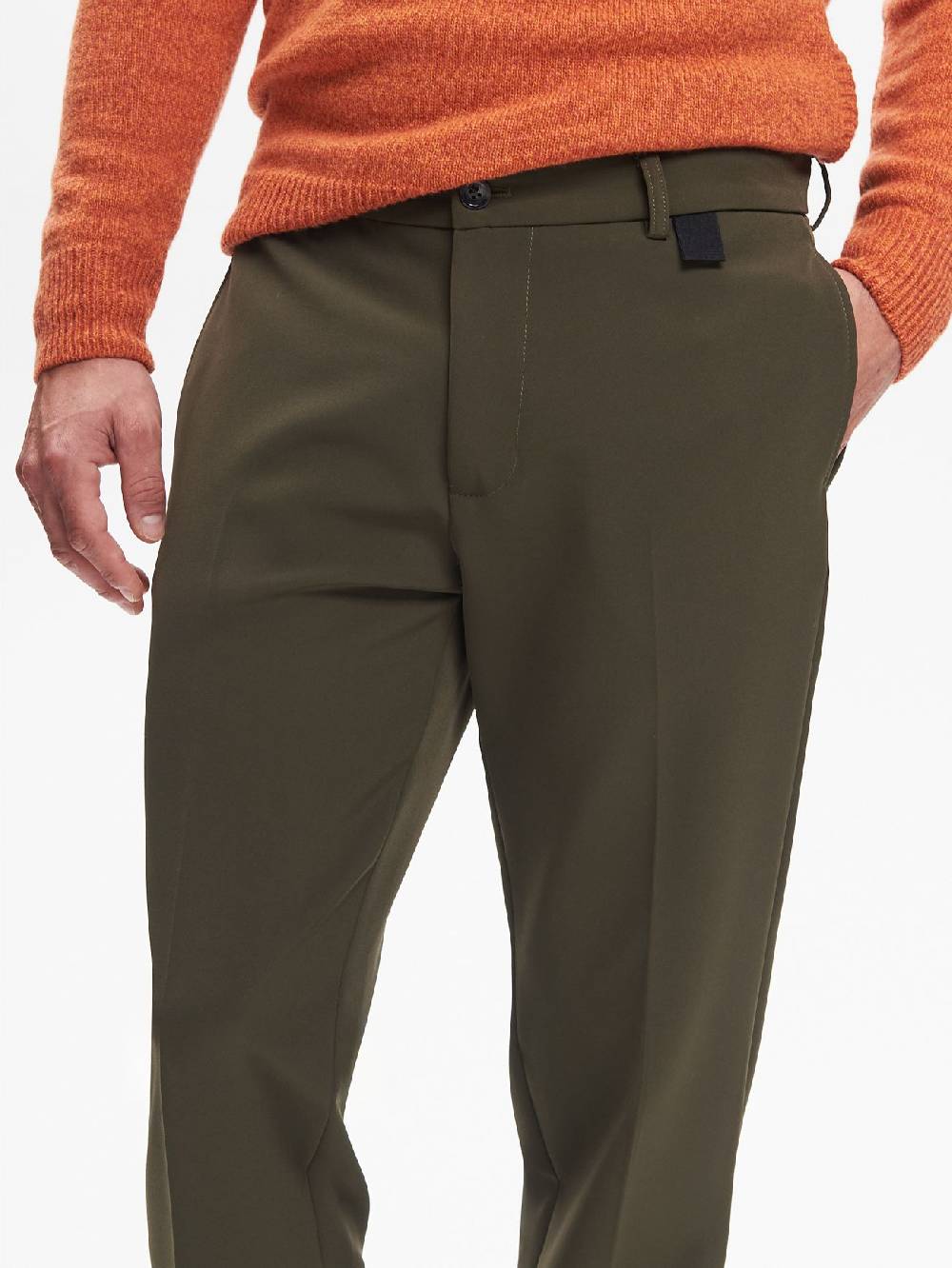 Rinascimento Pantaloni Regular-Fit Uomo Fluido Verde QB24 Comprane uno, ottenene uno gratis