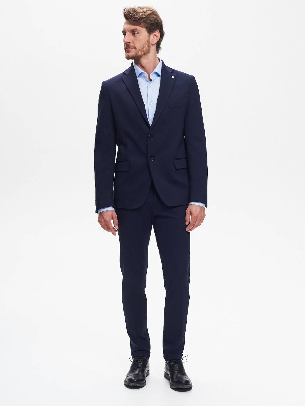 Rinascimento Giacca Due Bottoni Uomo Punto Milano Blu QB24 Prezzo basso
