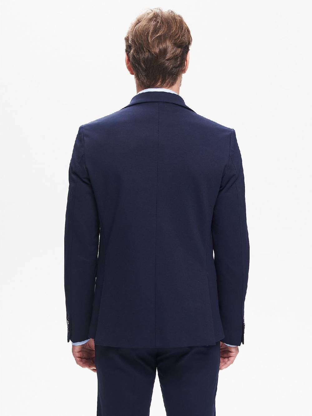 Rinascimento Giacca Due Bottoni Uomo Punto Milano Blu QB24 Prezzo basso