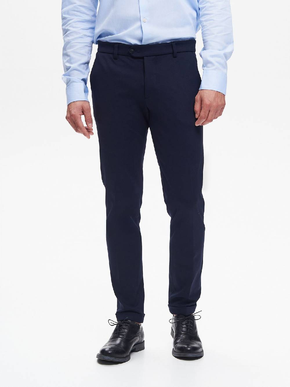 Rinascimento Pantaloni da abito Uomo Punto Milano Blu QB24 Super Saving Price