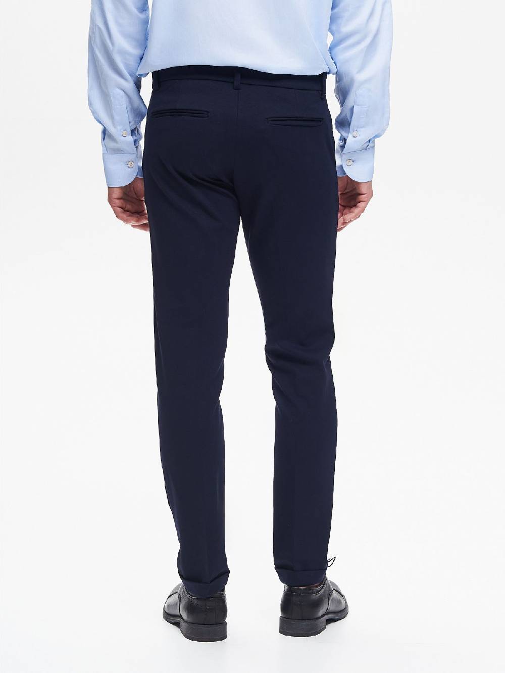 Rinascimento Pantaloni da abito Uomo Punto Milano Blu QB24 Super Saving Price