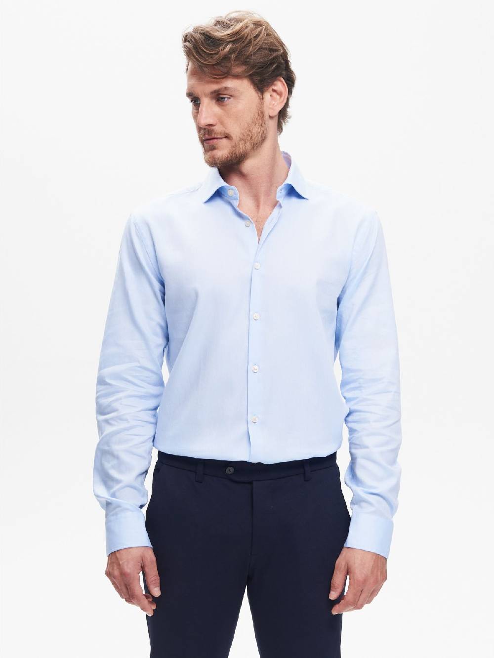 Rinascimento Camicia Classica Uomo Collo alla Francese QB24 Offerta settimanale
