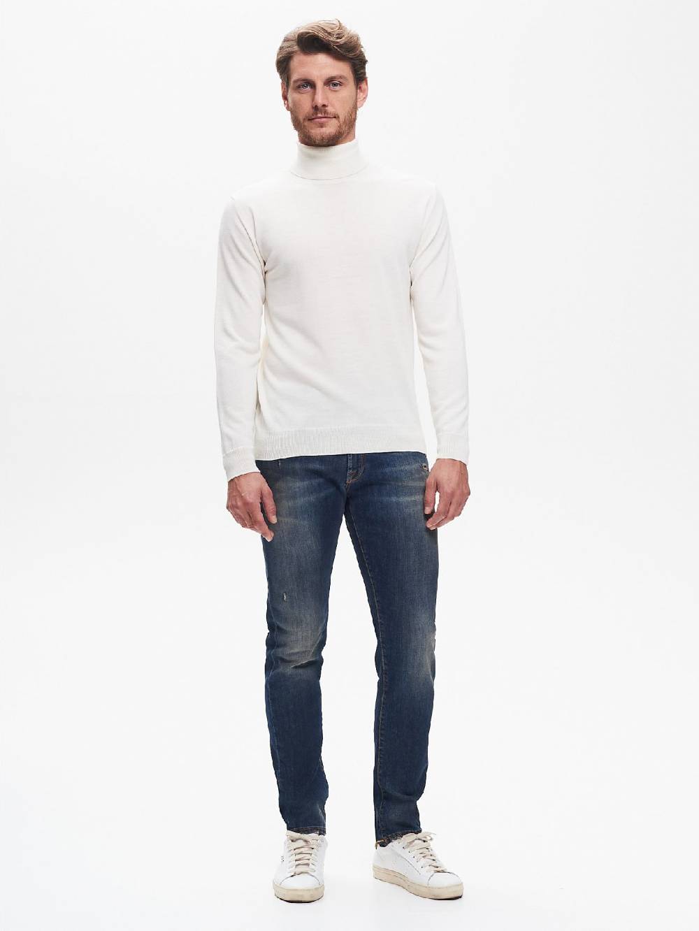 Rinascimento Maglia Dolcevita Uomo Basic Avorio QB24 Ultimi tre giorni