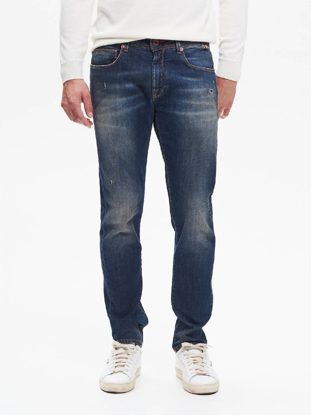 Rinascimento Jeans Slim-Fit Uomo Used Blu QB24 ACQUISTA ORA