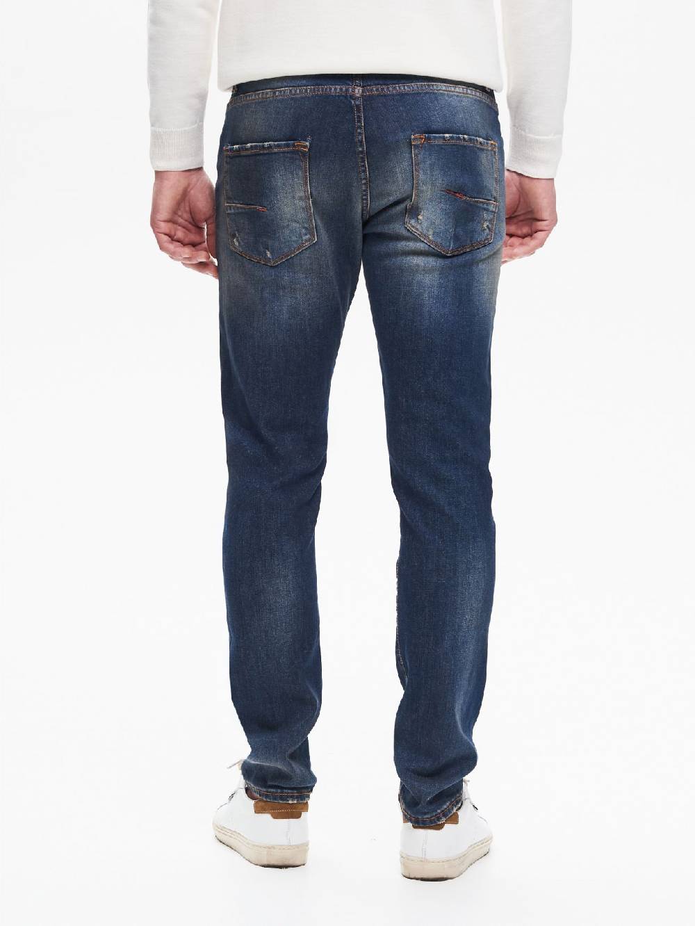 Rinascimento Jeans Slim-Fit Uomo Used Blu QB24 ACQUISTA ORA