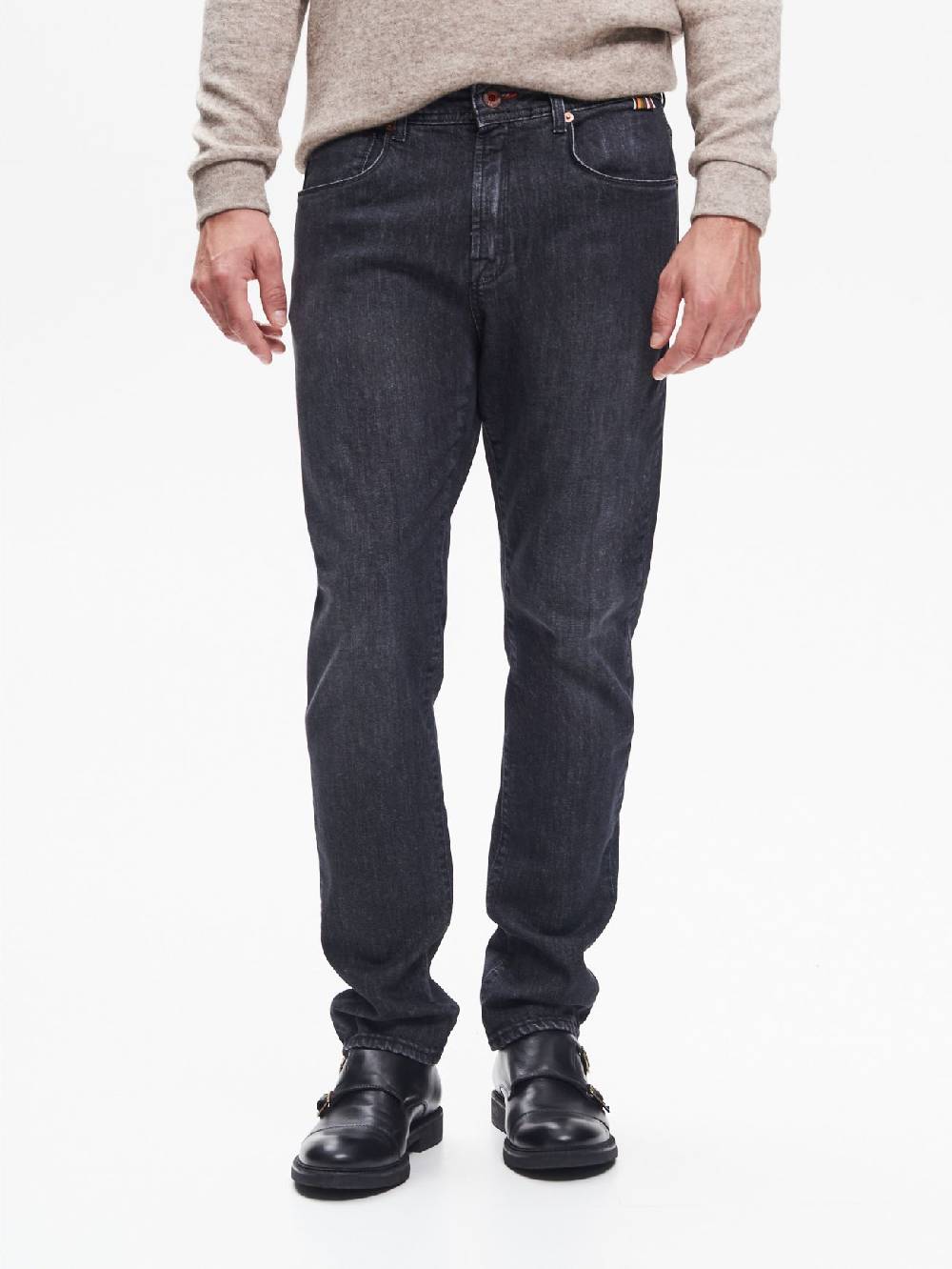 Rinascimento Jeans Slim-Fit Uomo Nero QB24 Latest stili