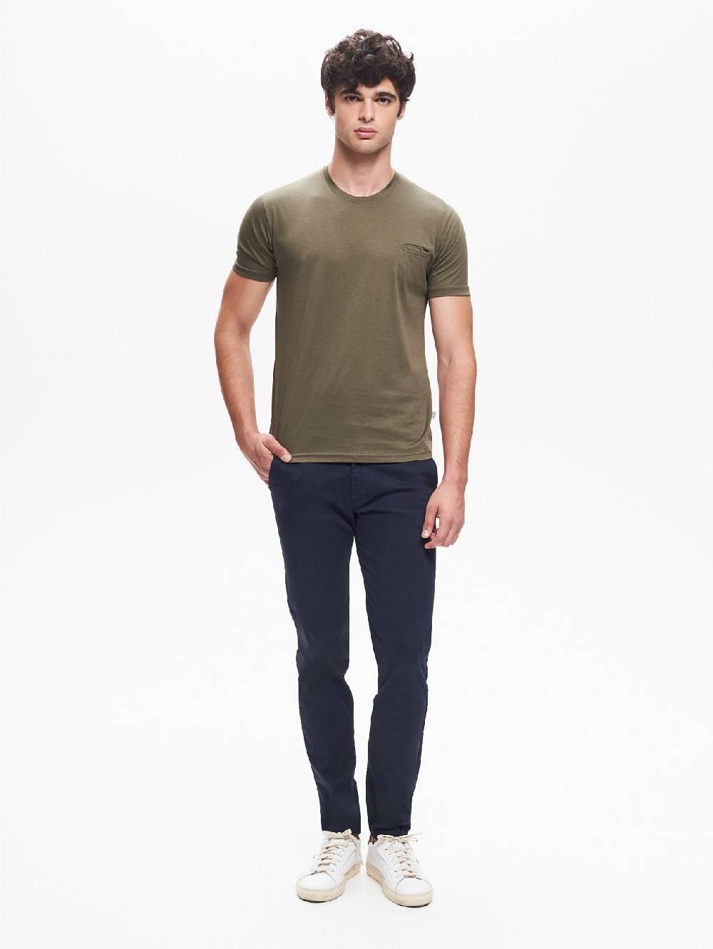 Rinascimento T-shirt Girocollo Uomo Taschino a Filetto QB24 Ultimo giorno