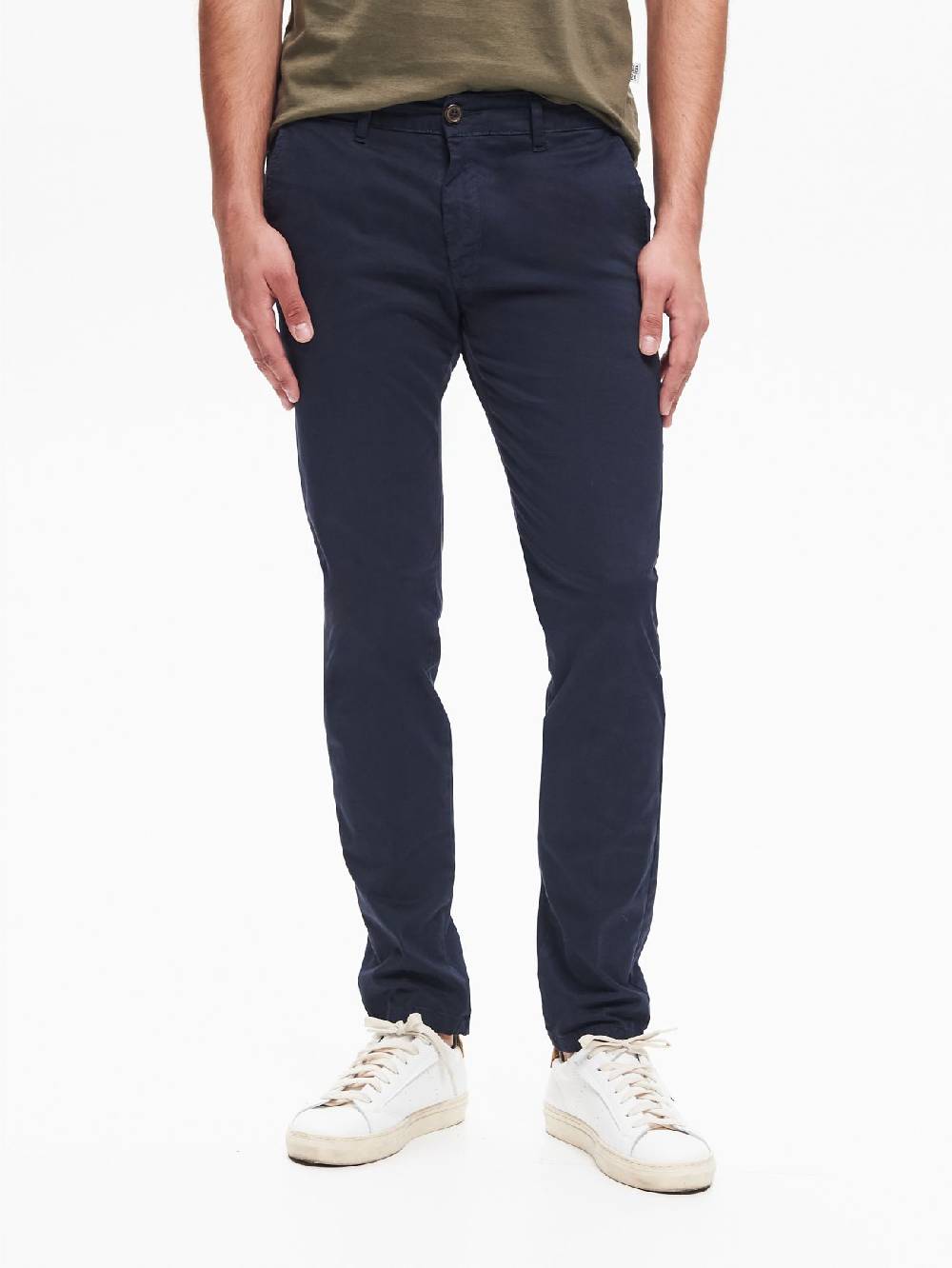 Rinascimento Pantaloni Uomo Chinos Basic Blu QB24 Promozione temporanea