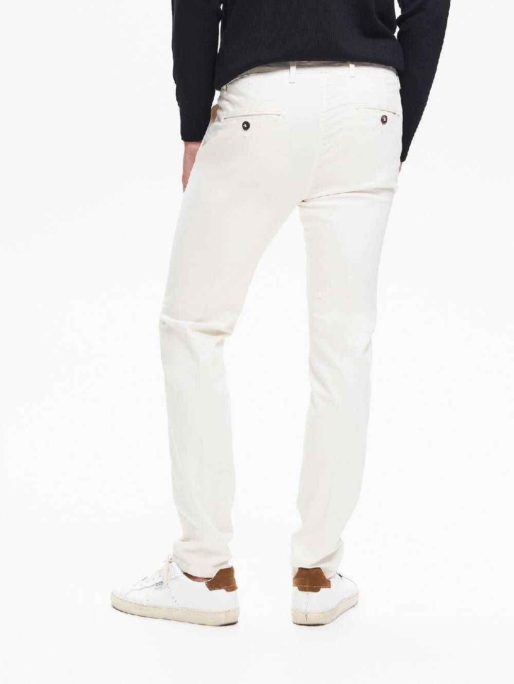 Rinascimento Pantaloni Uomo Chinos Basic Avorio QB24 Offerta speciale della fabbrica