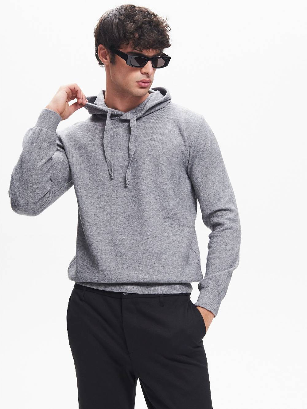 Rinascimento Maglia Felpa Uomo con Cappuccio QB24 Sostegno trimestrale