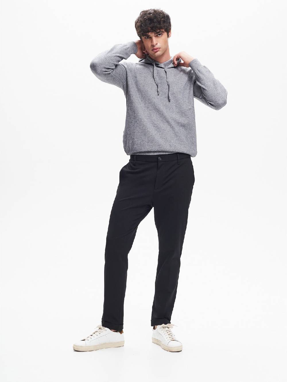 Rinascimento Pantaloni Uomo Punto Milano Nero QB24 Fino al 55% di sconto