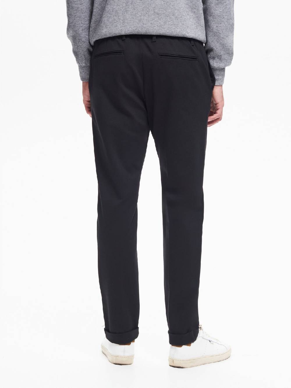 Rinascimento Pantaloni Uomo Punto Milano Nero QB24 Fino al 55% di sconto