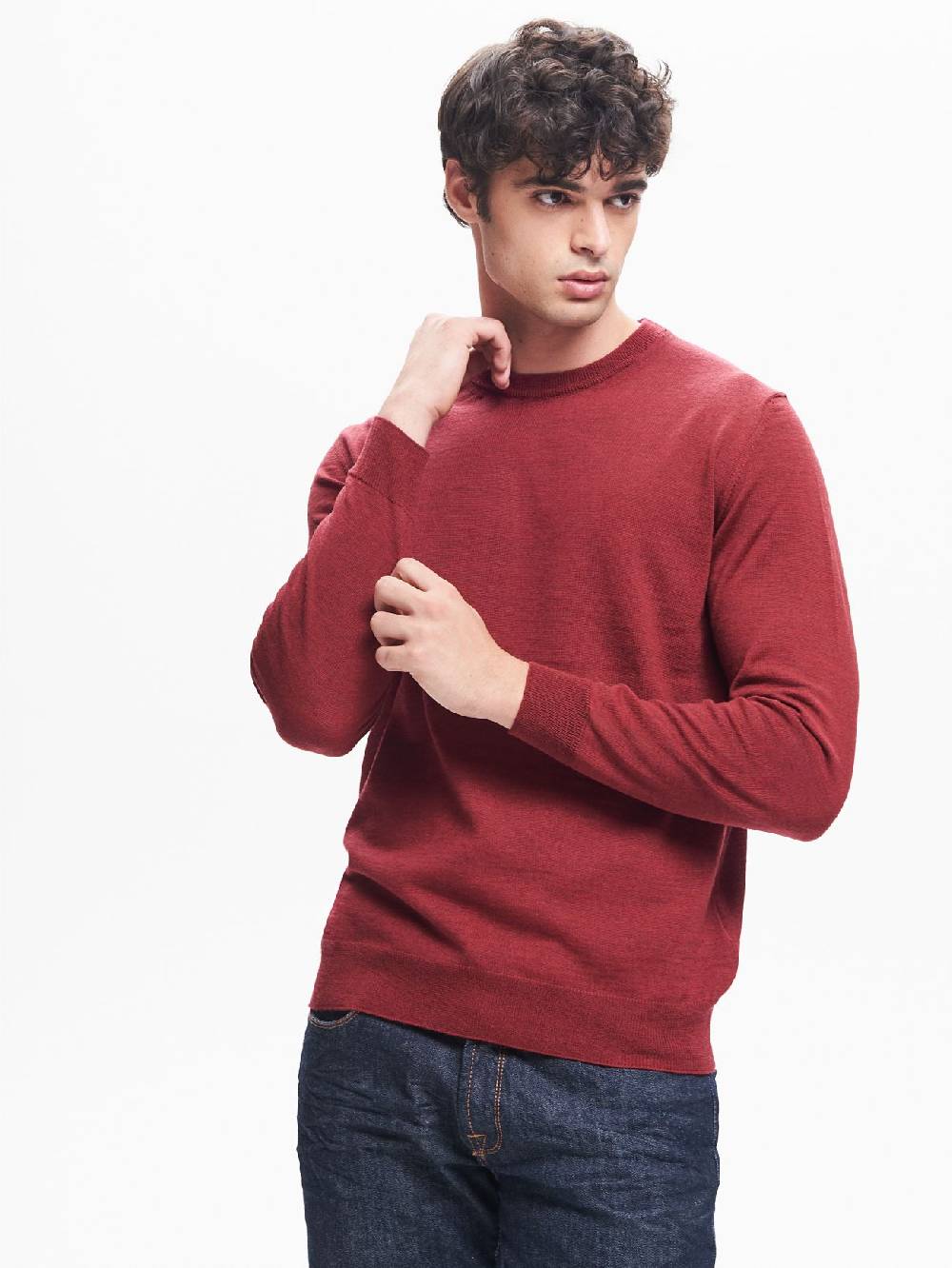 Rinascimento Maglia Girocollo Uomo Basic Rosso QB24 Discount Store per i nuovi prodotti