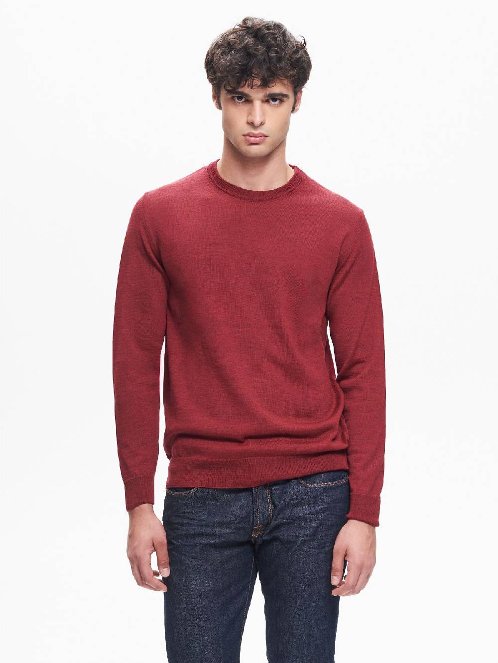 Rinascimento Maglia Girocollo Uomo Basic Rosso QB24 Discount Store per i nuovi prodotti