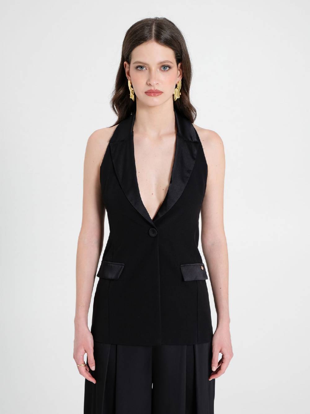 Rinascimento Gilet con dettagli in Raso Economico