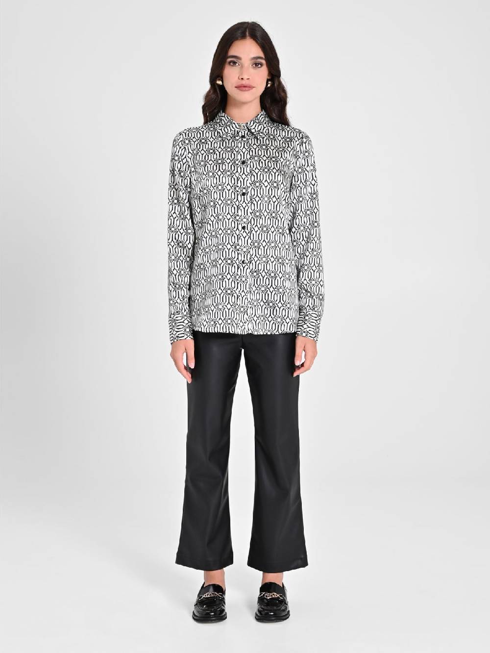 Rinascimento Camicia Monogram Black & White Negozio