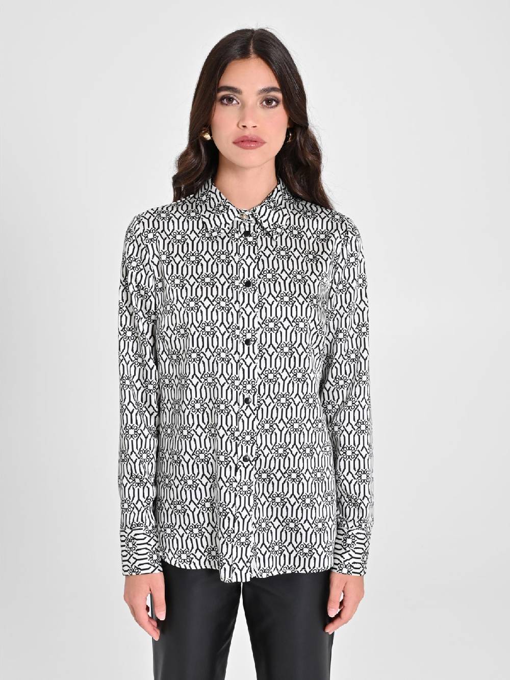 Rinascimento Camicia Monogram Black & White Negozio