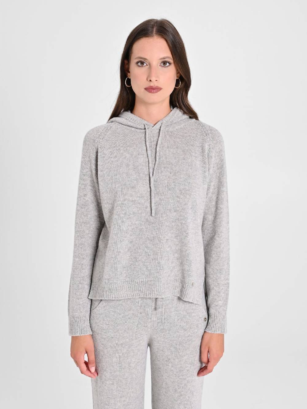 Rinascimento Maglia con Cappuccio Misto Cachemire Grande vendita