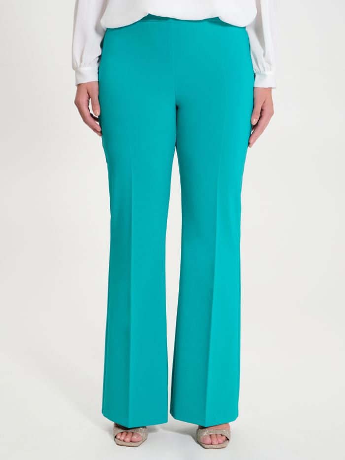 Rinascimento Pantaloni Curvy a Palazzo in Tessuto Tecnico Offerta natalizia