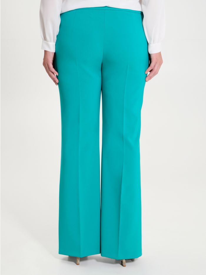 Rinascimento Pantaloni Curvy a Palazzo in Tessuto Tecnico Offerta natalizia