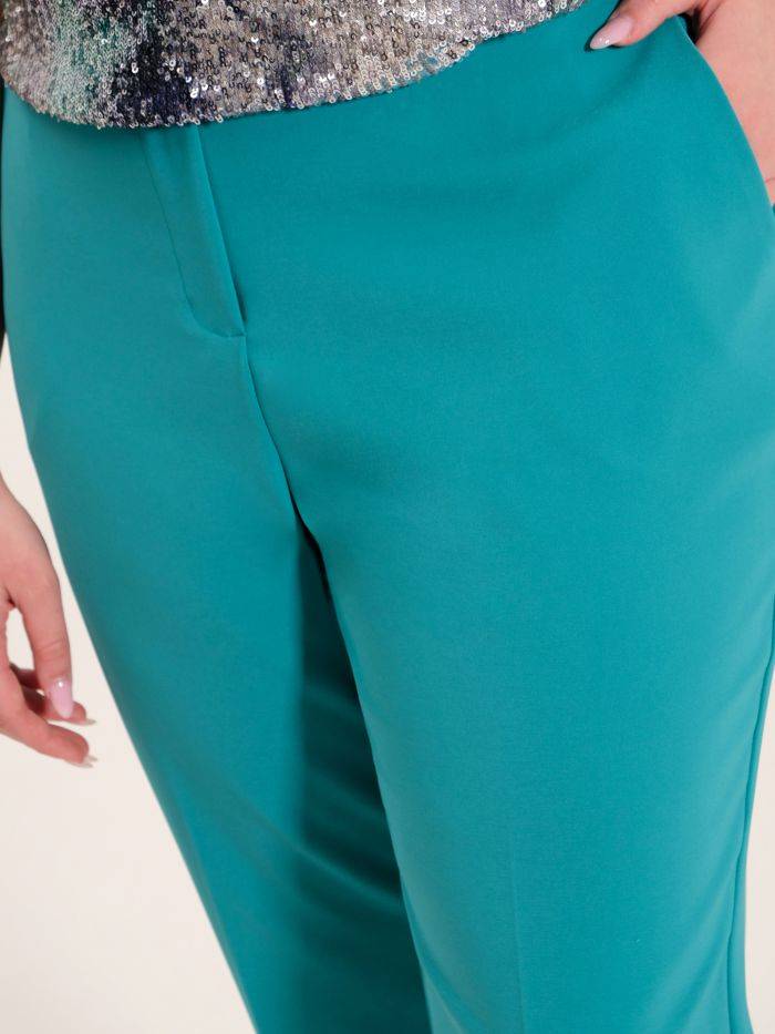 Rinascimento Pantaloni Curvy Verde Offerta Pasqua