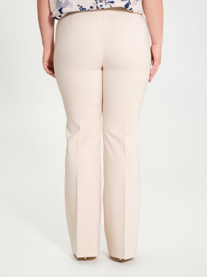 Rinascimento Pantaloni Curvy a Palazzo in Tessuto Tecnico Offerta San Valentino