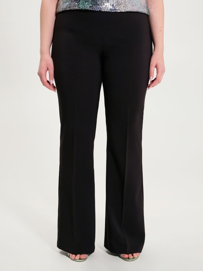 Rinascimento Pantaloni Curvy a Palazzo in Tessuto Tecnico Offerta migliore