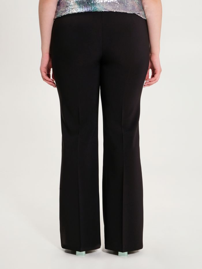 Rinascimento Pantaloni Curvy a Palazzo in Tessuto Tecnico Offerta migliore