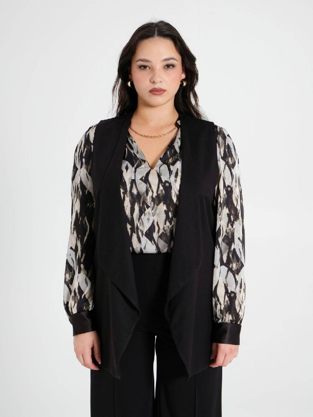 Rinascimento Gilet Curvy Nero Online Outlet