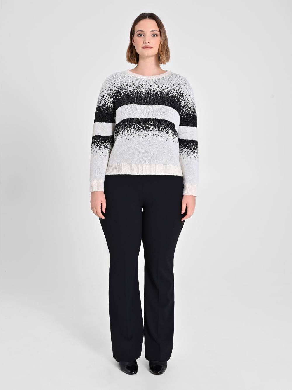 Rinascimento Maglione Curvy Black & White Super sconto