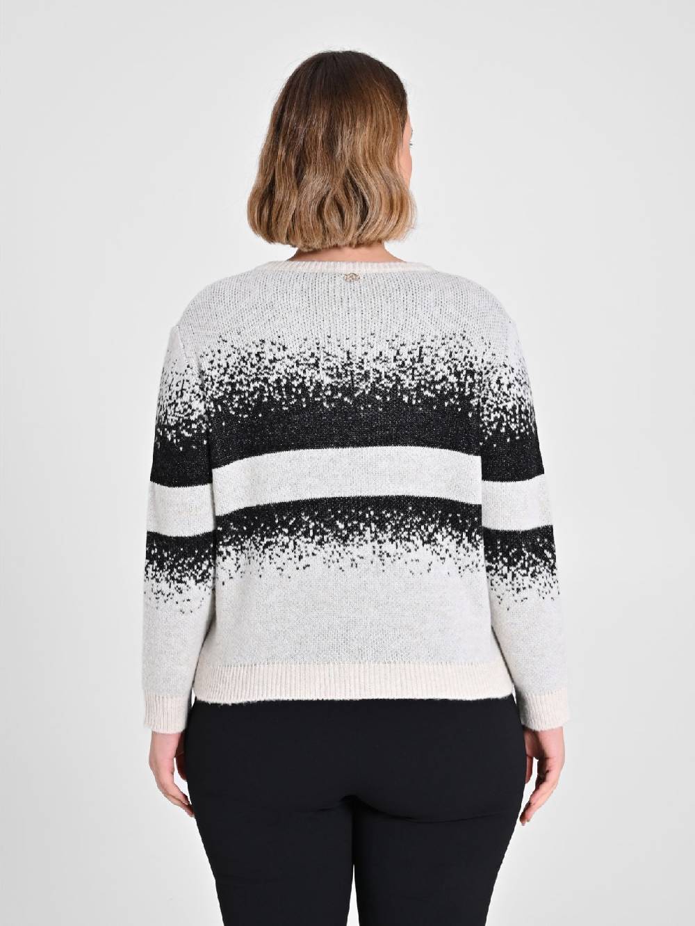Rinascimento Maglione Curvy Black & White Super sconto