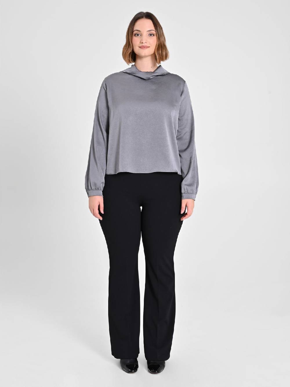 Rinascimento Blusa Grigia Curvy 50% di sconto con spedizione gratuita
