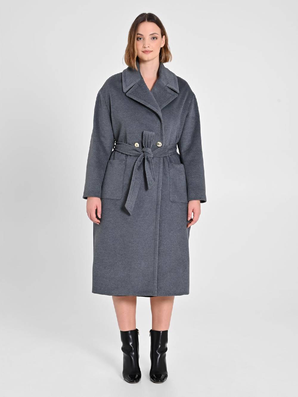Rinascimento Cappotto Curvy Grigio 50% di sconto per tempo limitato