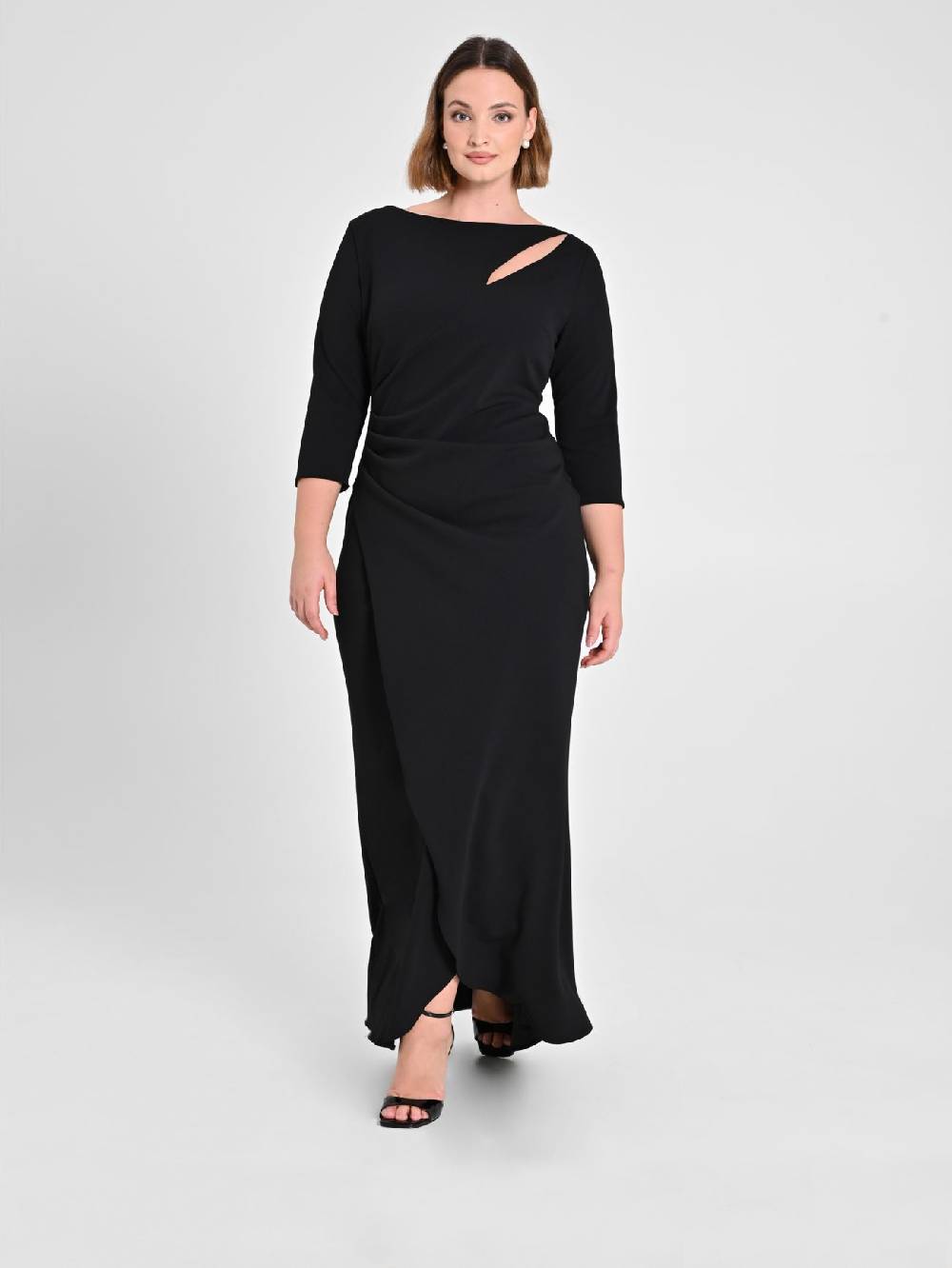 Rinascimento Abito Lungo Curvy Nero 2025