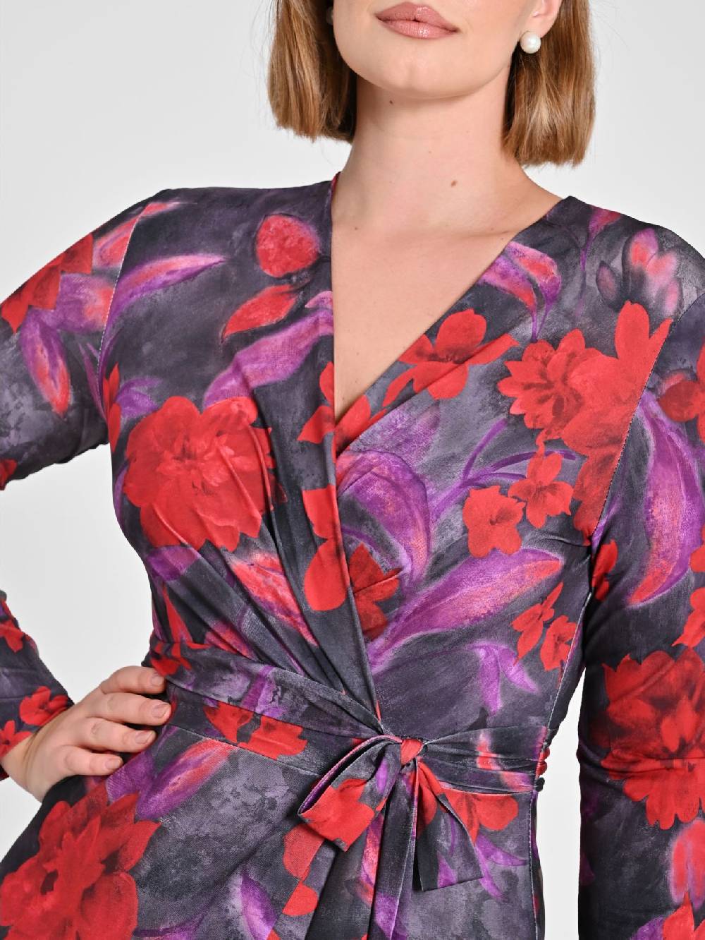 Rinascimento Abito Curvy stampa Floreale Italy