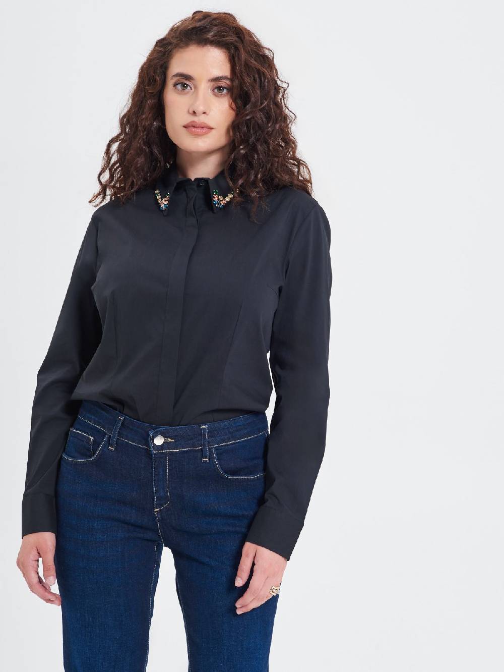 Rinascimento Camicia Curvy con Collo Gioiello Affare Del Giorno