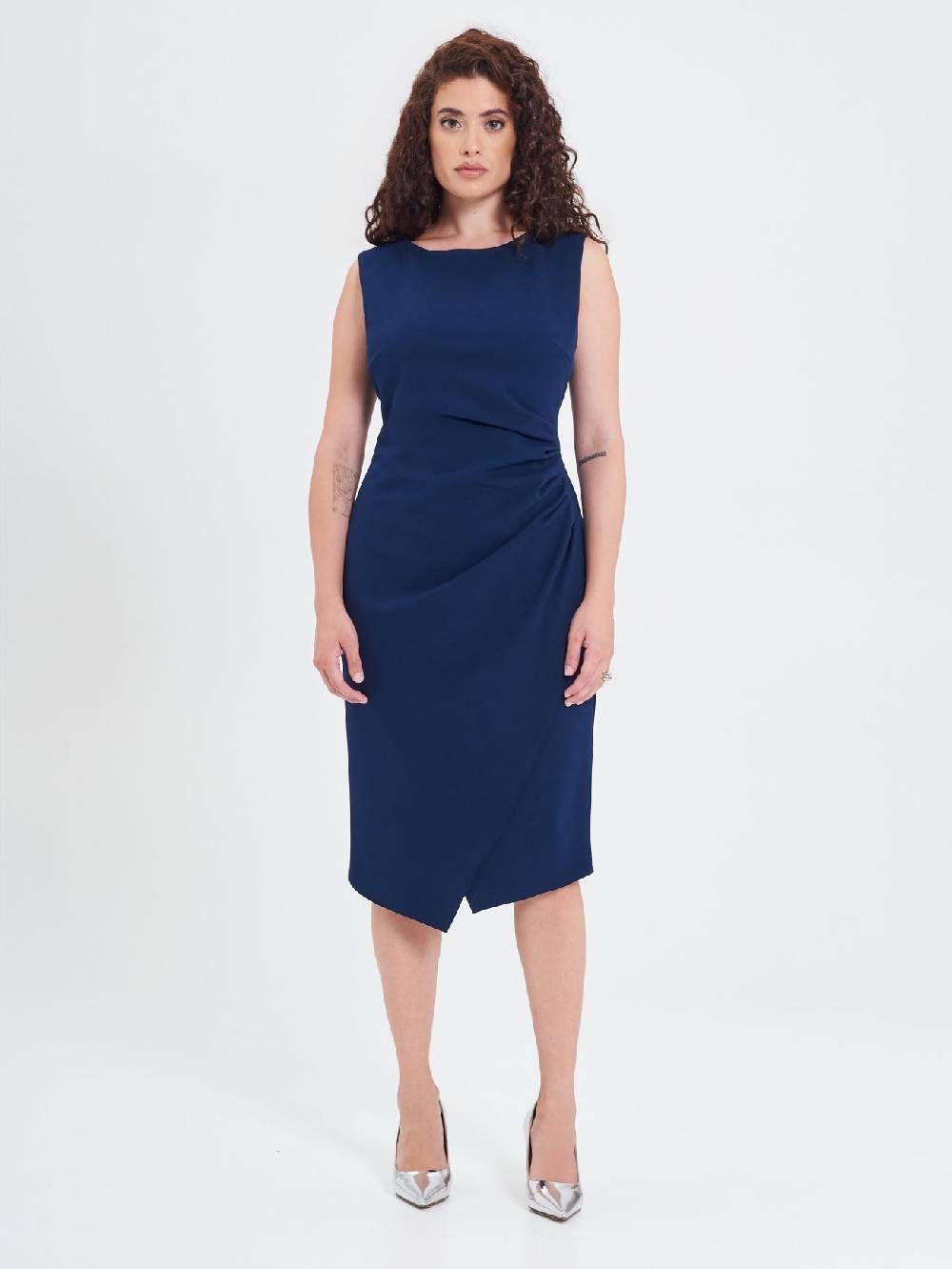 Rinascimento Tubino Curvy Drappeggiato Vendita Calda