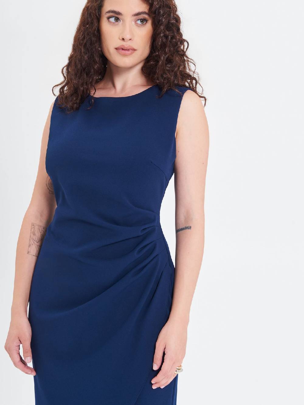 Rinascimento Tubino Curvy Drappeggiato Vendita Calda