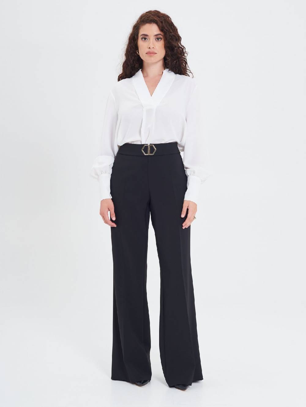 Rinascimento Blusa Curvy Bianca Saldi Di Fabbrica