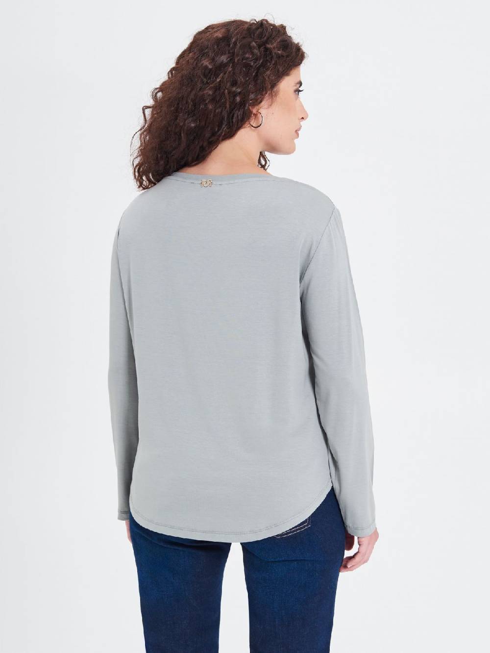 Rinascimento Blusa Curvy Envers Satin Grigia I Più Venduti