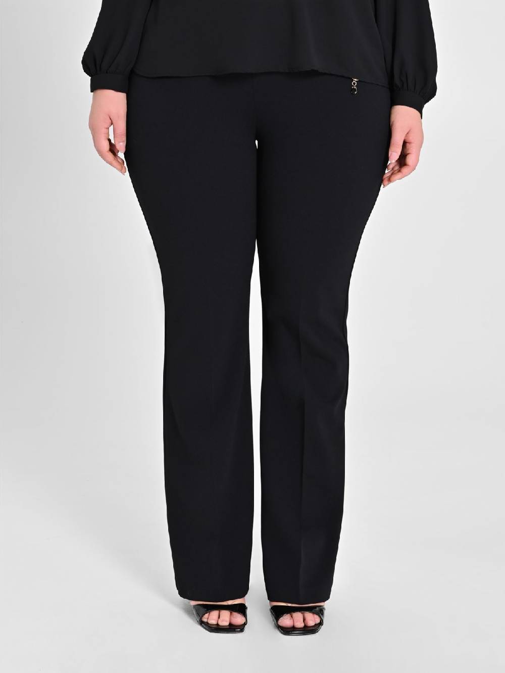 Rinascimento Pantaloni Curvy Neri Comprare a buon mercato