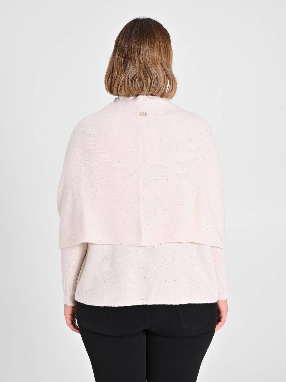 Rinascimento Collo in Maglia Curvy Scaldaspalle Beige Flash Sale