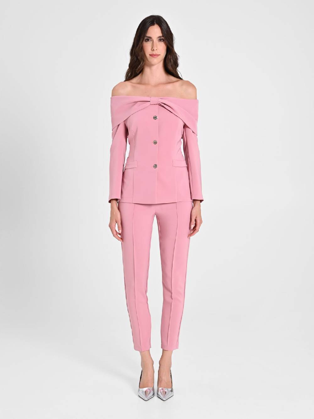 Rinascimento Giacca con Fiocco Rosa Antico Offerte esclusive