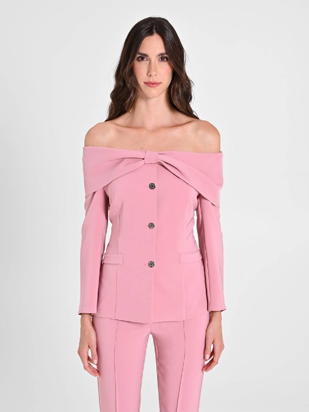 Rinascimento Giacca con Fiocco Rosa Antico Offerte esclusive
