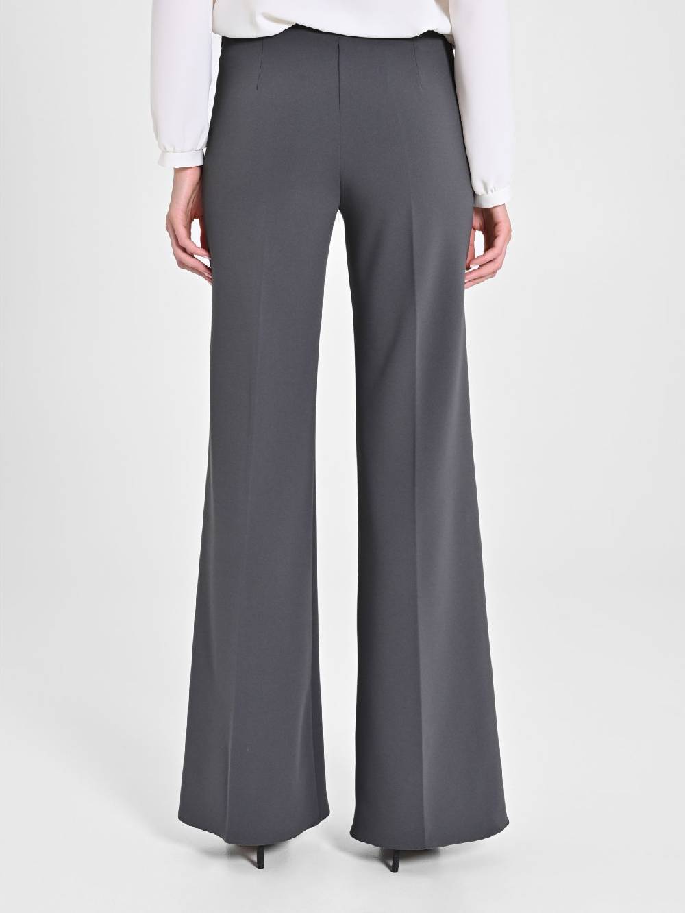 Rinascimento Pantaloni Palazzo in Scuba mano Crepe Grigio Offerte stagionali